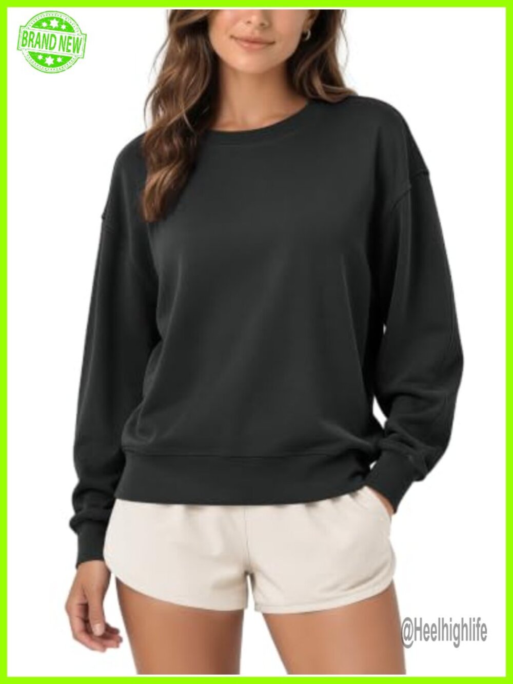 Oversized Modal Soft Crew Neck Pullover Sweatshirt